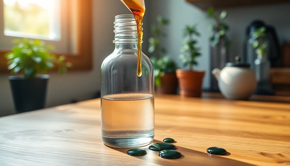 add emulsifier to bottle